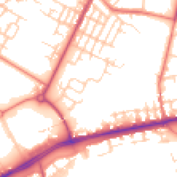 Daytime road noise heatmap for M40 5LH