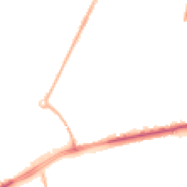 Night-time road noise heatmap for M40 5LH