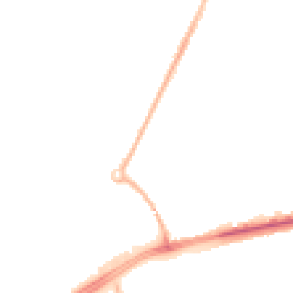 Night-time road noise heatmap for M40 5LS
