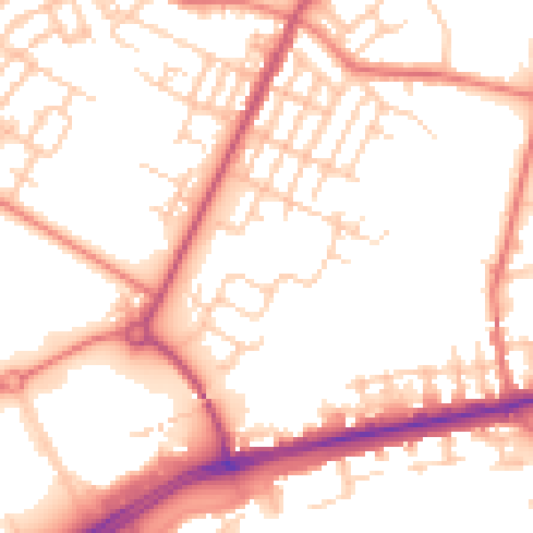 Daytime road noise heatmap for M40 5ND