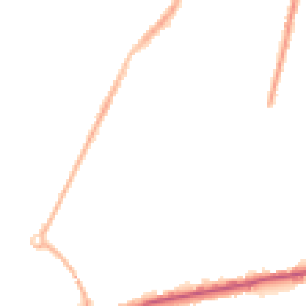 Night-time road noise heatmap for M40 5NW