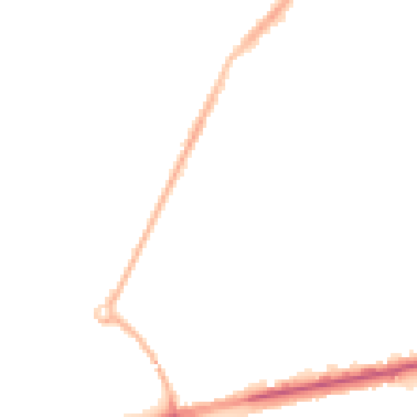 Night-time road noise heatmap for M40 5NY