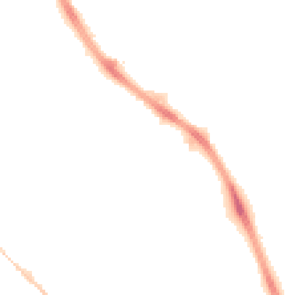 Night-time road noise heatmap for M40 7BN