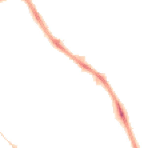 Night-time road noise heatmap for M40 7BP