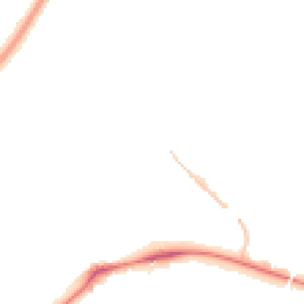 Night-time road noise heatmap for M40 7HA