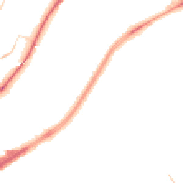 Night-time road noise heatmap for M40 7JD