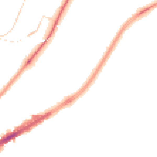 Night-time road noise heatmap for M40 7UF