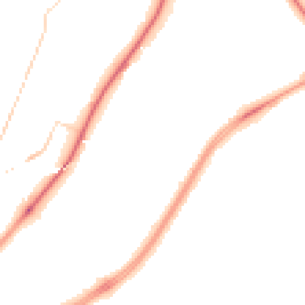 Night-time road noise heatmap for M40 7UJ