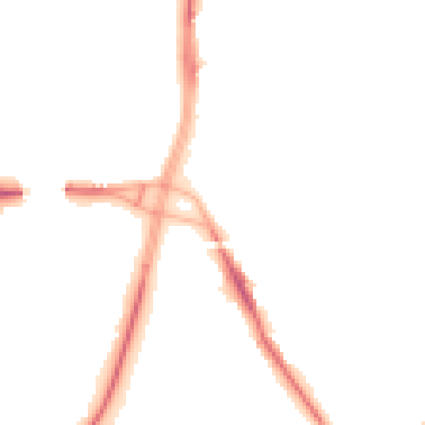 Night-time road noise heatmap for M40 8AL