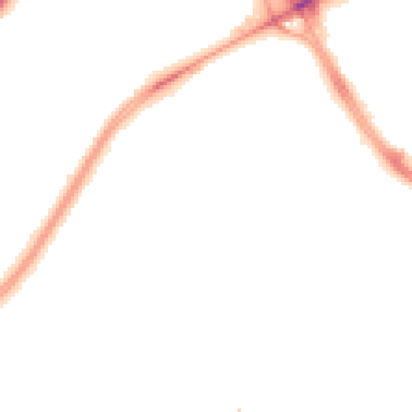 Night-time road noise heatmap for M40 8BX
