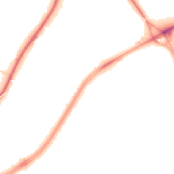 Night-time road noise heatmap for M40 8EJ