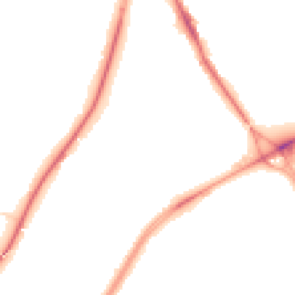 Night-time road noise heatmap for M40 8LE