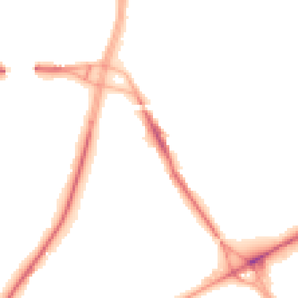 Night-time road noise heatmap for M40 8LF