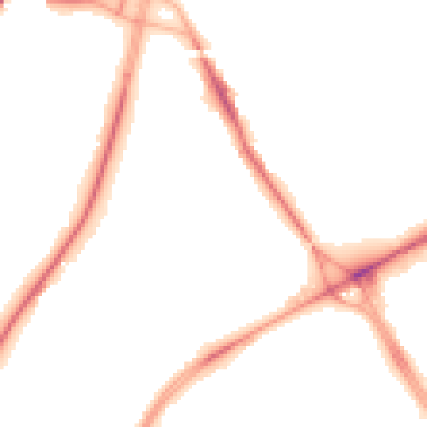 Night-time road noise heatmap for M40 8LX