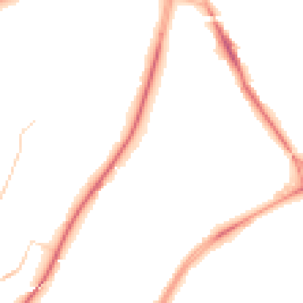 Night-time road noise heatmap for M40 8NE