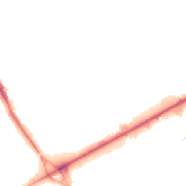 Night-time road noise heatmap for M40 8PE
