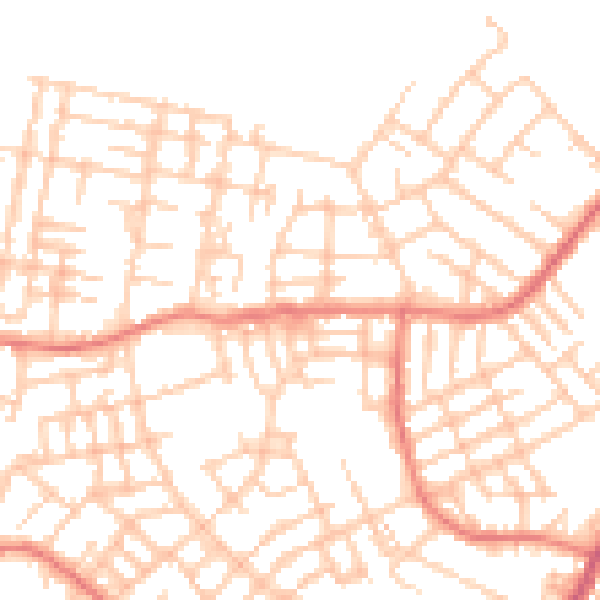 Daytime road noise heatmap for M40 9NL