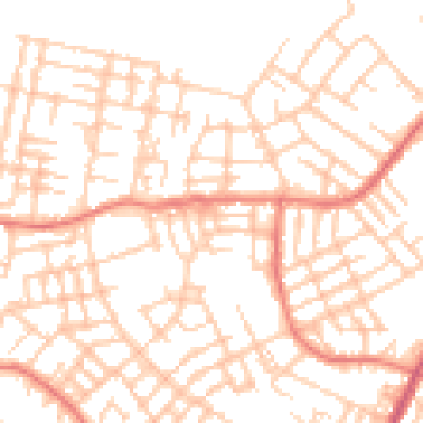 Daytime road noise heatmap for M40 9NR