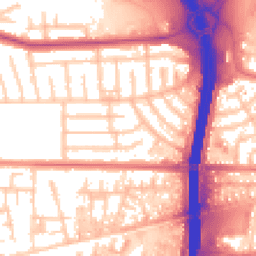Daytime road noise heatmap for M41 0GL