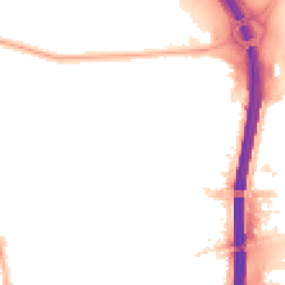 Night-time road noise heatmap for M41 0GS