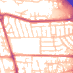 Daytime road noise heatmap for M41 0PT
