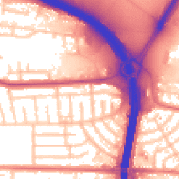 Daytime road noise heatmap for M41 0PU