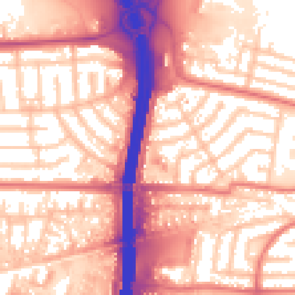 Daytime road noise heatmap for M41 0QH