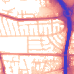 Daytime road noise heatmap for M41 0QR