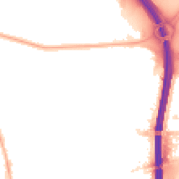 Night-time road noise heatmap for M41 0QR