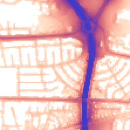 Daytime road noise heatmap for M41 0QS