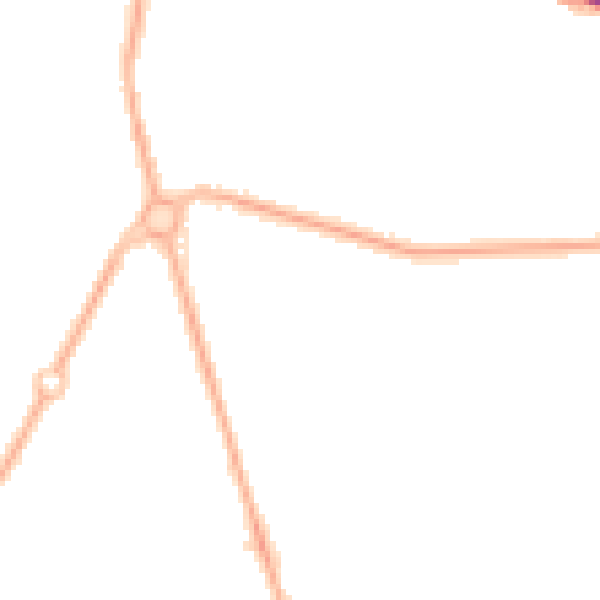 Night-time road noise heatmap for M41 0RD