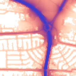 Daytime road noise heatmap for M41 0RG