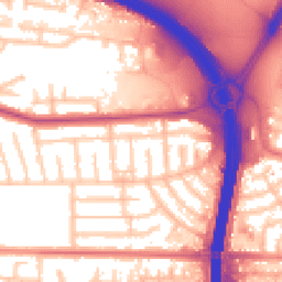 Daytime road noise heatmap for M41 0RP