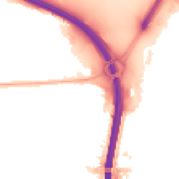 Night-time road noise heatmap for M41 0RQ