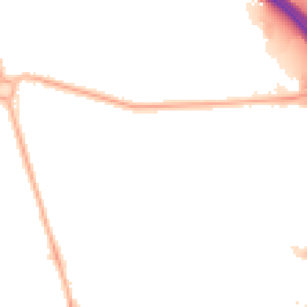 Night-time road noise heatmap for M41 0RT