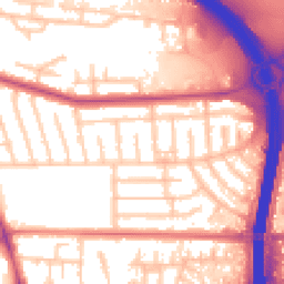 Daytime road noise heatmap for M41 0RY