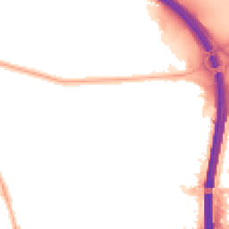 Night-time road noise heatmap for M41 0RY