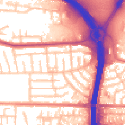 Daytime road noise heatmap for M41 0SB