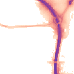 Night-time road noise heatmap for M41 0SB