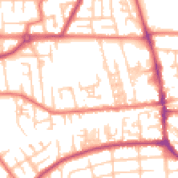 Daytime road noise heatmap for M41 5AJ