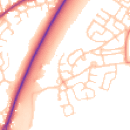 Daytime road noise heatmap for M41 6QF