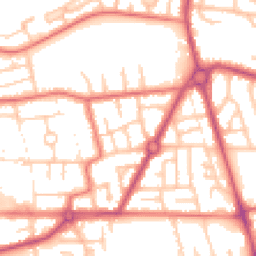 Daytime road noise heatmap for M41 7AZ