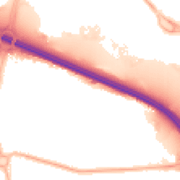Night-time road noise heatmap for M41 7EY