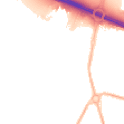 Night-time road noise heatmap for M41 7NR