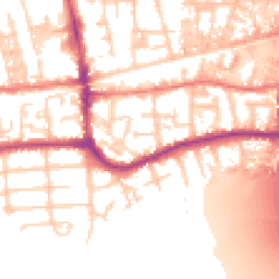 Daytime road noise heatmap for M41 9BG