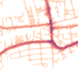 Daytime road noise heatmap for M41 9BX