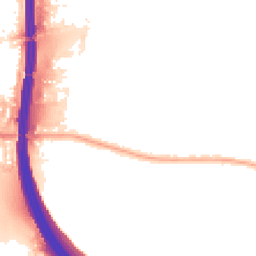 Night-time road noise heatmap for M41 9NF