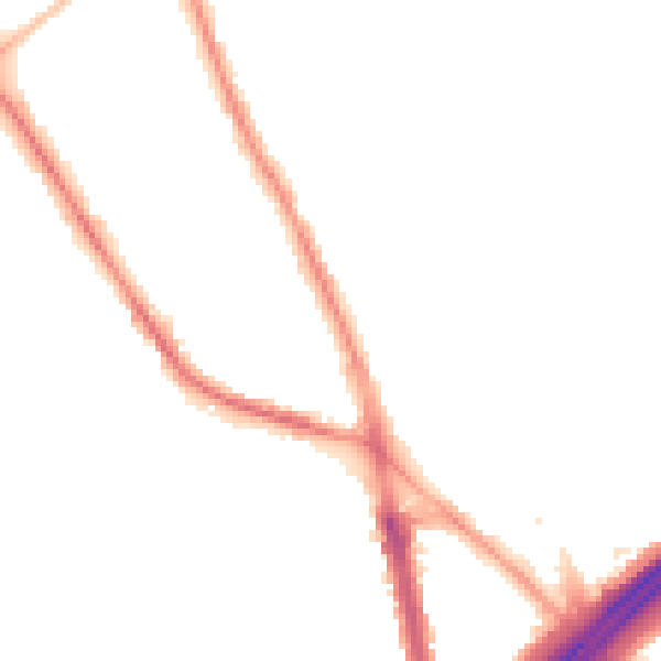 Night-time road noise heatmap for M45 6AA