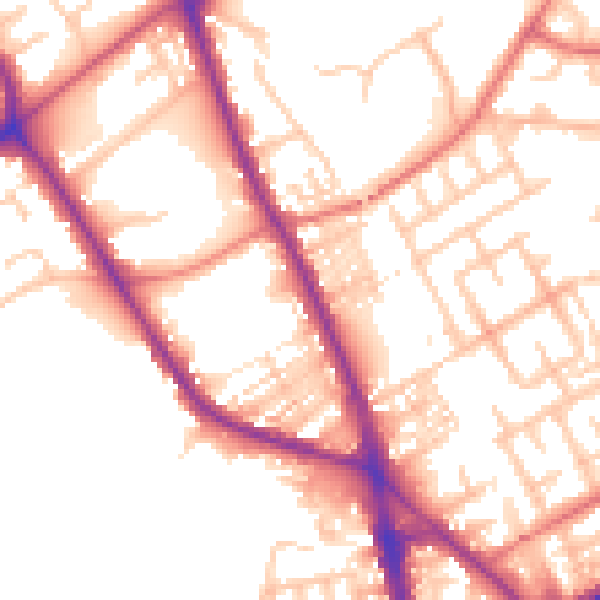 Daytime road noise heatmap for M45 6AB