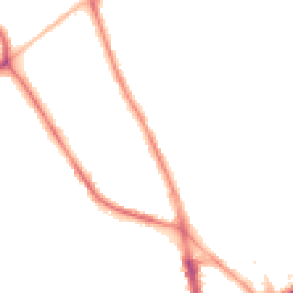 Night-time road noise heatmap for M45 6AB
